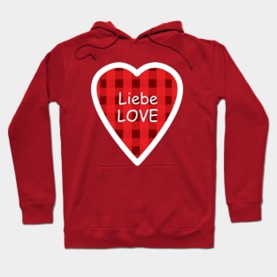 Liebe auf Karo Herz - Love on checkered heart Hoodie